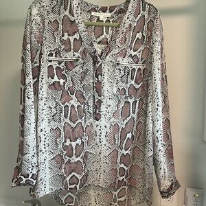 Daniel Rainn Snakeskin Blouse